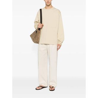 Christophe Lemaire Crew Neck Cotton Sweater - Beige