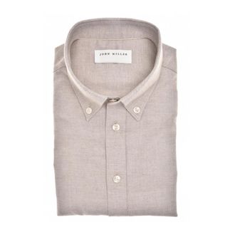 John Miller Business Shirt - Heren - Casual Overhemden - Bruin - 4XL - Katoen - Overhemden
