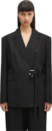 J.W.Anderson Jassen, Dames, Zwart, S, Tailored Wrap Blazer