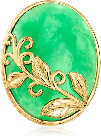 Ross-Simons Jade Vine Ring in 18kt Gold Over Sterling