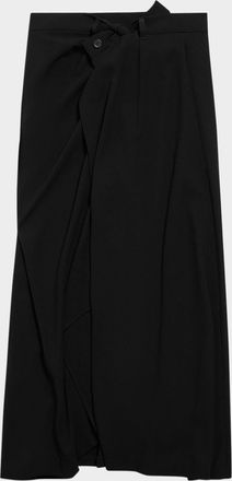 Balenciaga Draped Tailored Skirt