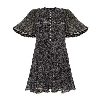 Isabel Marant Kleedjes, Dames, Zwart, S, Katoen, Daynia Jurk