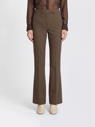 Max Mara Pantaloni sartoriali straight in misto lino a vita media