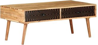 vidaXL Coffee Table 100x50x39 cm Solid Acacia Wood Vidaxl