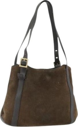 Loewe Pre-owned Shoulder Bags, female, Brown, Size: ONE SIZE Pre-owned Anagram Tote