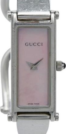 Gucci Pre-owned Watches, female, Pink, Size: ONE SIZE Pre-owned Stainless Steel Watch