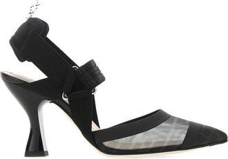 Fendi Black Mesh Colibr&atilde;&not; Pumps