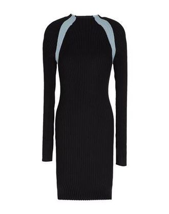 8 by YOOX COLOR BLOCK RIB-KNIT L/SLEEVE MINI DRESS