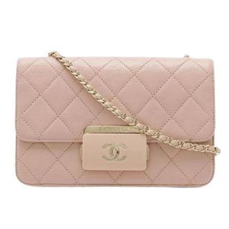 Chanel Pre-owned Matelasse Schoudertas - Dames - Pre-owned - Roze - Maat: ONE Size Leer