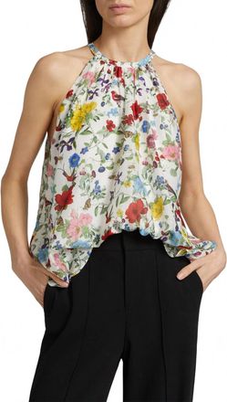 Alice & Olivia Erna Halterneck Top In Dollhouse