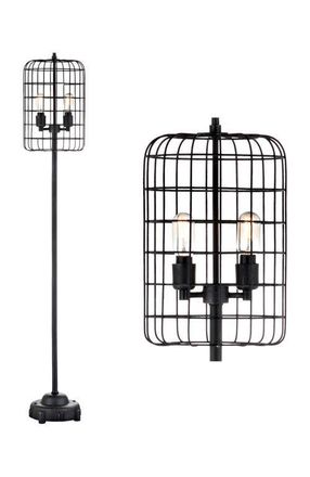 Jonathan Y Designs Odette 65 Industrial Metal Floor Lamp, Black/Silver at Nordstrom
