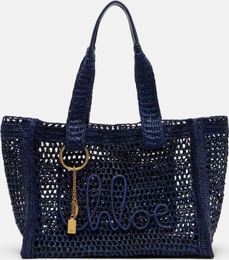 Chlo&eacute; Chlo&eacute; Bolso Summer Banana East-West de rafia