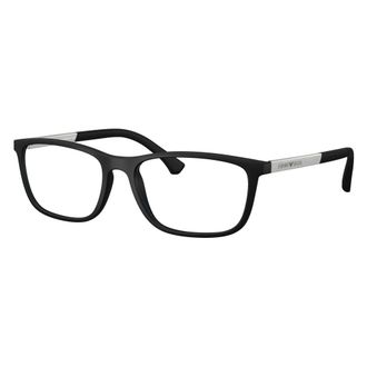 Emporio Armani Glasses, unisex, Black, Size: 55 MM Ea3069 Rectangle Frame