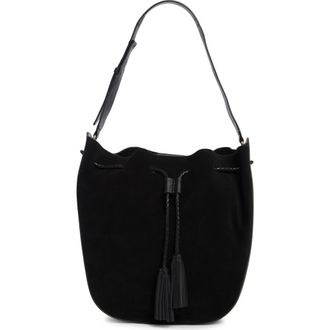 Rebecca Minkoff Lulu Suede Crossbody Bag in Black at Nordstrom Rack