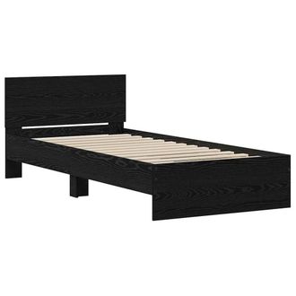 Berkfield Home Bed Frame Black Oak 90x190 cm Engineered Wood