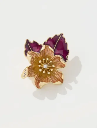 Talbots Fall Flower Brooch - Pretty Plum - 001 Talbots