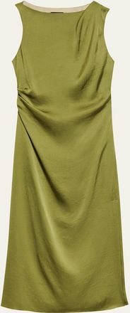 Theory Fitted Drape Midi Dress
