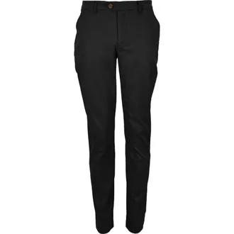 Lords of Harlech Jack Flat Front Stretch Sateen Pant in Black at Nordstrom, Size 3834
