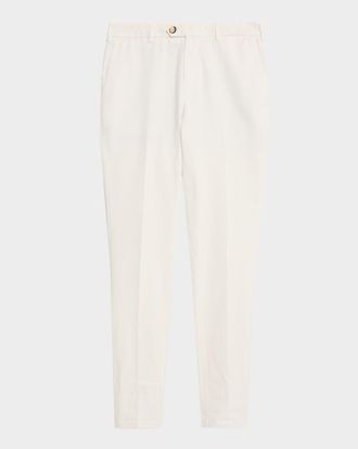 Brunello Cucinelli Mens Dyed Cotton Straight-Fit Pants