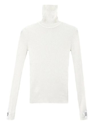 Chrome Hearts cross-patch roll-neck sweater - Bianco