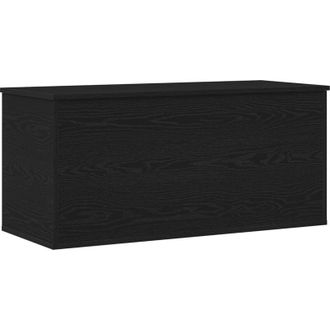 vidaXL Storage Box Black oak 100 x 42 x 46 cm Engineered Wood Vidaxl