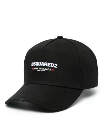 Dsquared2 Rocco twill hat - men - Cotton - One Size - Black