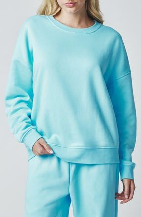 Florence By Mills Cozy Crush Oversize Sweatshirt in Tropical Blue at Nordstrom, Size Xx-Small