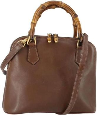 Gucci Pre-owned Handbags, female, Brown, Size: ONE SIZE Pre-owned Vintage Handbag