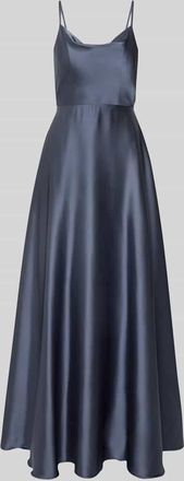 Laona Abendkleid mit Spaghettitr&auml;ger und tiefem R&uuml;ckenausschnitt in Blau, Gr&ouml;&szlig;e 32