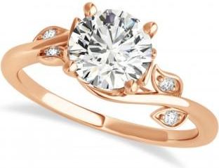 Allurez Bypass Floral Diamond Engagement Ring 14k Rose Gold (1.50ct)