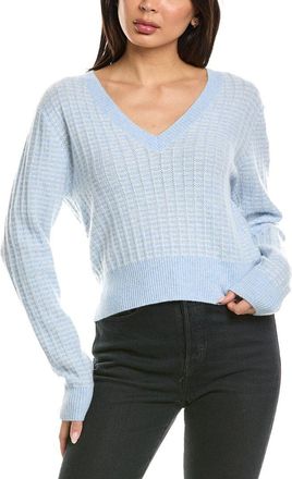 Brodie Ethereal Stitch V-Neck Cashmere Sweater
