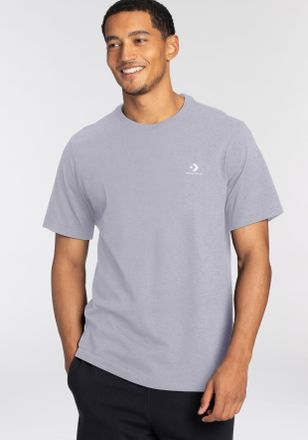Converse T-Shirt CONVERSE STAR CHEV EMB TEE, Herren, Gr. XXL, lt grau heather, Obermaterial: 100% Baumwolle, normal, Rundhals, Shirts T-Shirt, sportlicher Look