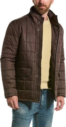 Cole Haan Box Quilted Jacket Men Wren Snap Button Full Zip Outdoor FROG3