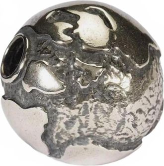 Trollbeads Womens Big Earth Bead Charm In Silver