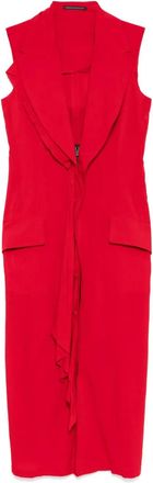 Yohji Yamamoto Abito Lawn smanicato - Rosso