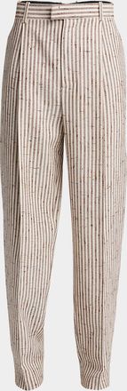 Bottega Veneta Mens Knotted Stripe Trousers