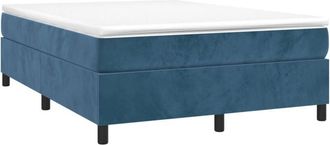 vidaXL Estructura de cama sin colchón terciopelo azul oscuro 140x190cm Vidaxl