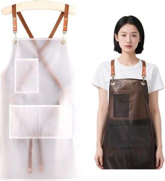 OEM Delantal Unisex Transparente De Pvc Impermeable - Para Cocina, Lavar Platos Y Cocinar - Producto De Belle