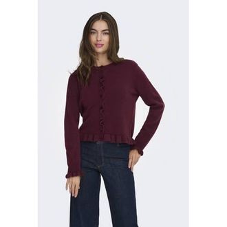 Jacqueline de Yong gebreid vest donkerrood