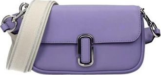 Marc Jacobs Paarse leren crossbodytas met knoopsluiting - Dames - Schoudertassen - Paars - ONE Size - Tassen