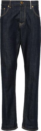 Pantaloni Torino turn-up hem straight-leg jeans - men - Spandex/Elastane/Cotton - 34 - Blue