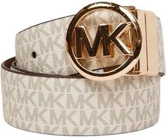 Michael Kors 35Mm Omkeerbare Riem - Dames - Riemen - Beige - S - Denim - Accessoires