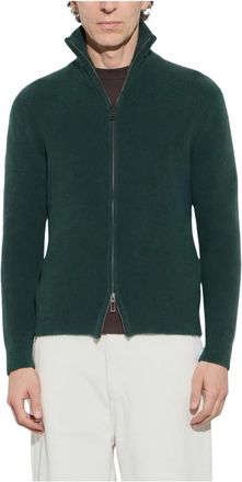 Paolo Pecora Giubbotto Maglia - - Knitwear - Uomo - Verde - M