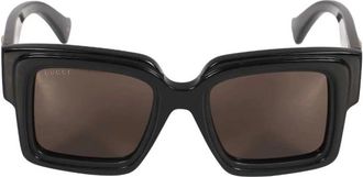 Gucci Vierkante zonnebril met acetaat montuur - Dames - Zonnebrillen - Zwart - ONE Size - Accessoires
