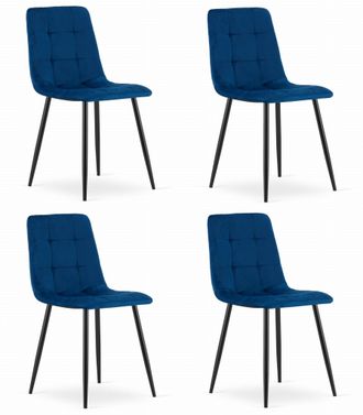 OEM Silla Kara - Terciopelo Azul Marino X 4