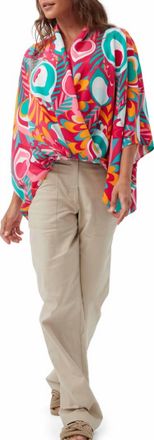 Trina Turk Concourse Surplice Neck Top In Multicolor