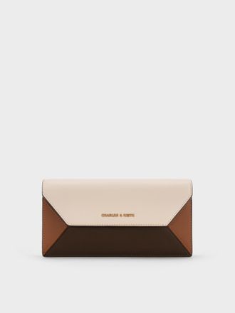 Charles & Keith Nasrin Colourblock Geometric Long Wallet