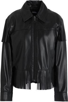 Karl Lagerfeld FAUX LEATHER FRINGE JACKET