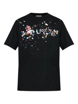 Alexander McQueen confetti-detail T-shirt - Zwart