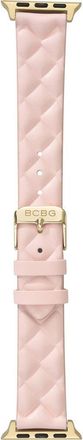 BCBGeneration Quilted Faux Leather Watch Band in Pink at Nordstrom Rack, Size 38 Mm